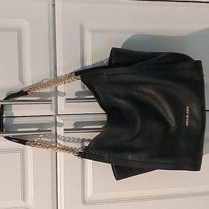 Michael Kors Black Shoulder Bag, Medium Size, Style: Newbury